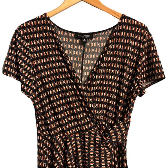 Wrap Dress by Perceptions Size Medium handkerchief hem (faux wrap) - Picture 5 of 14